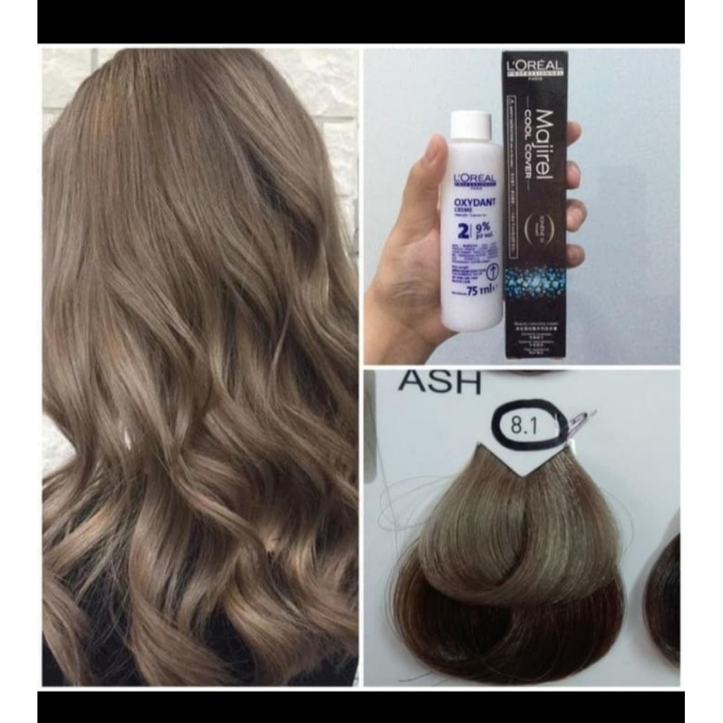 L'OREAL MAJIREL SERI COOL COVER cat rambut 8.1+Oxidant 75 ml