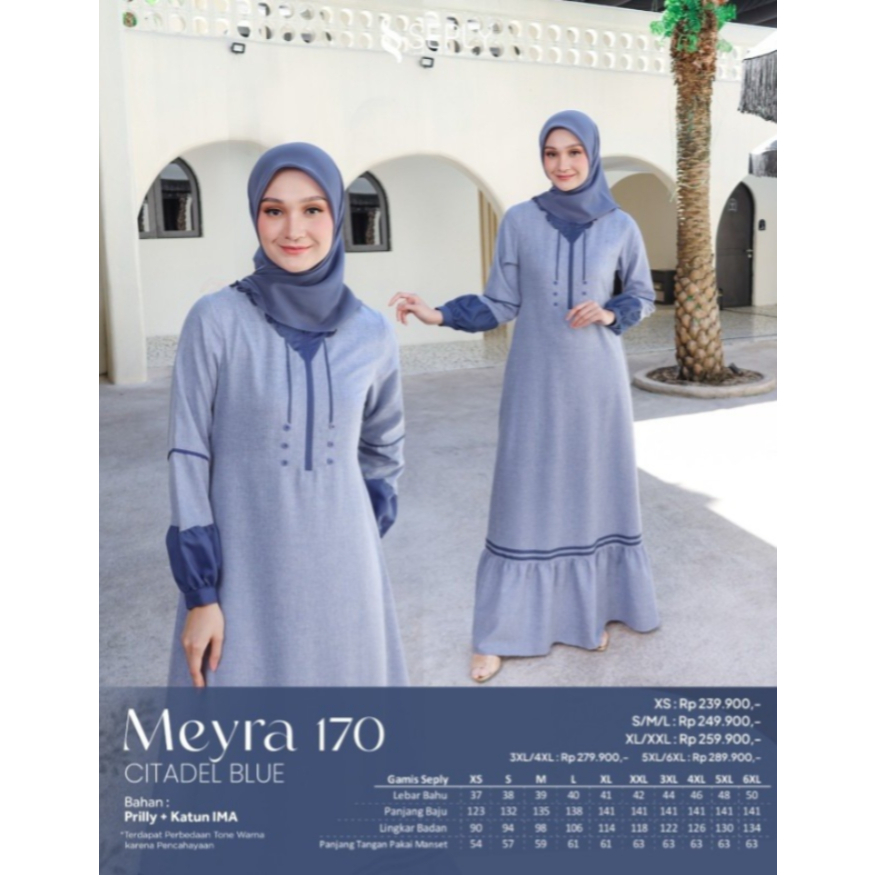 New Arrival Gamis Seply Meyra 170 Citadel Blue