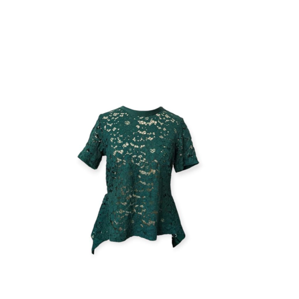 Sacai lace brocade top