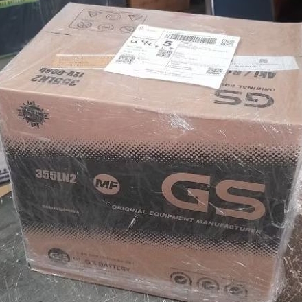 Aki Mobil Kering/MF Type 355LN2 /DIN 60 (60 AH) GS ASTRA OEM/ORI Untuk  New Innova Reborn Bensin,  P
