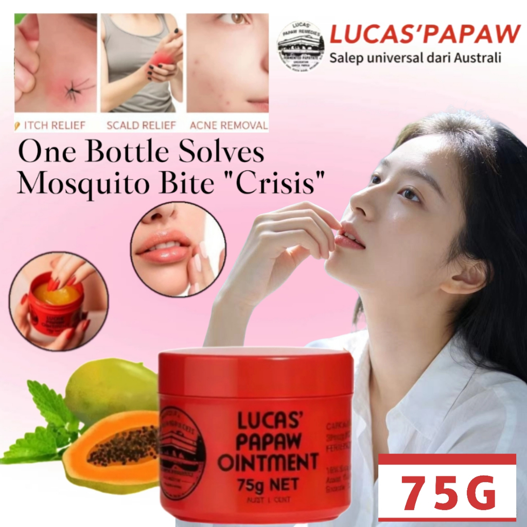 *ORI EXP 2028 Beli 2 gratis1* - Lucas Papaw Ointment 75gr - Penghilang Bekas Gigitan Nyamuk Salep Ba