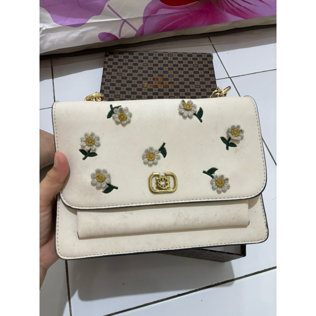 PRELOVED Tas wanita emory soulder bag sling bag putih