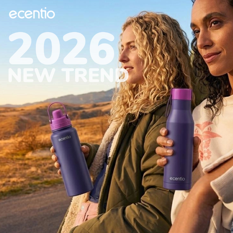 {Shop Live} ecentio tumbler Stainless Vacuum 800ml/1L Outdoor Portable aesthetic Thermos Botol minum