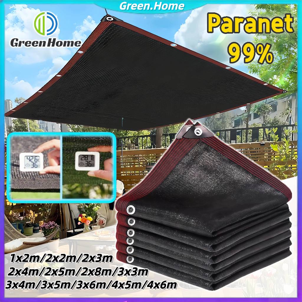 Jaring Paranet 99% Anti-UV Jaring Tabir Garden SunscreenParanet Nylon Anti Panas Enkripsi 12-pin Jar