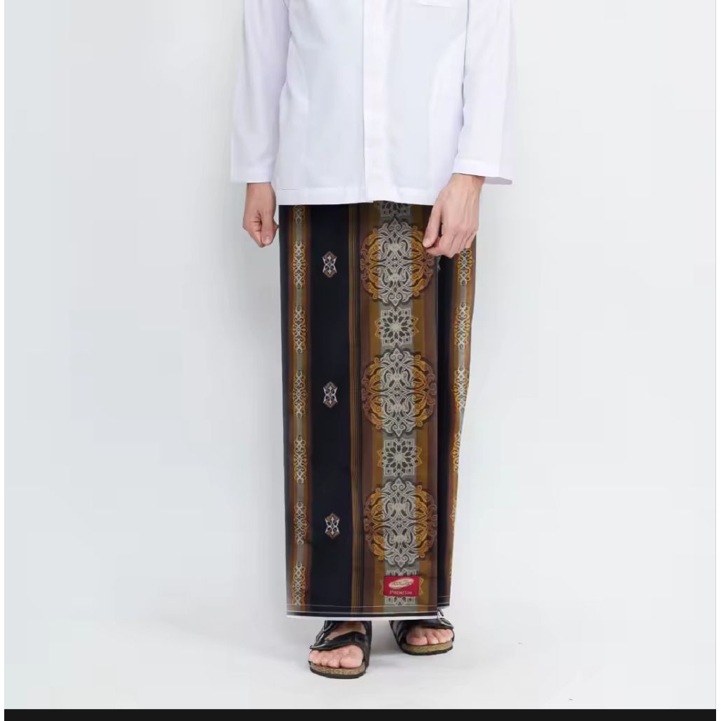 sarung atlas premium baru Sarung ATLAS Premium 790 Jacquard Songket Hitam Olive
