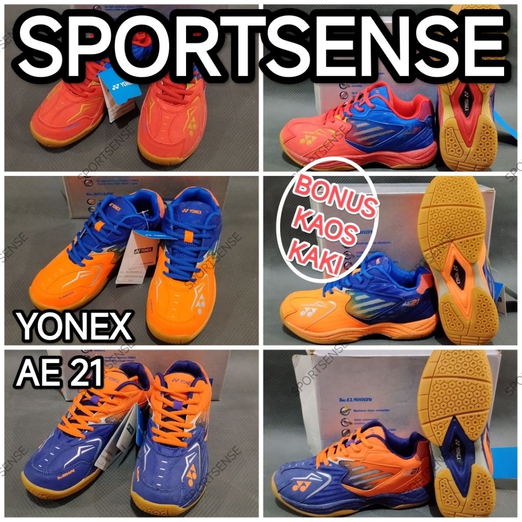SALE Sepatu Badminton Bulutangkis Yonex AE21 AE 21 All England Original Pria Wanita Uniseks Nyaman O