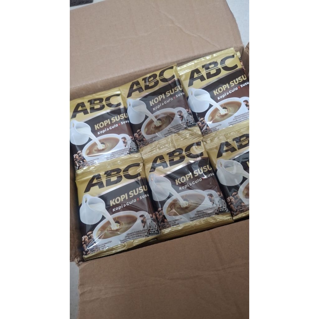 KOPI ABC SUSU RENCENG (KOPI+GULA+SUSU)Kopi ABC Susu 1 Renceng Isi 10 sachet
