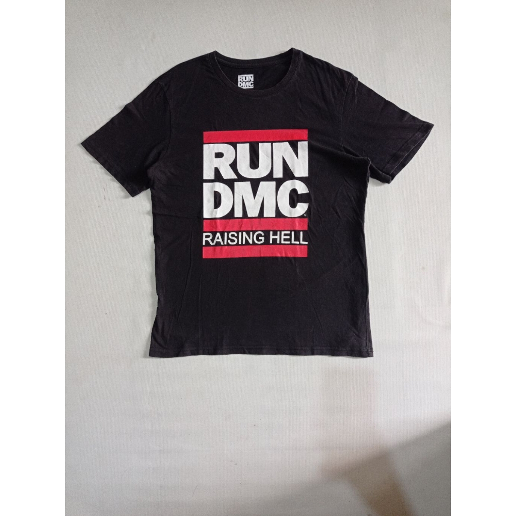Kaos Musik Hip Hop Rap Run DMC "Raising Hell" Official Merchandise By Topten ©2015 Size M Second Bra