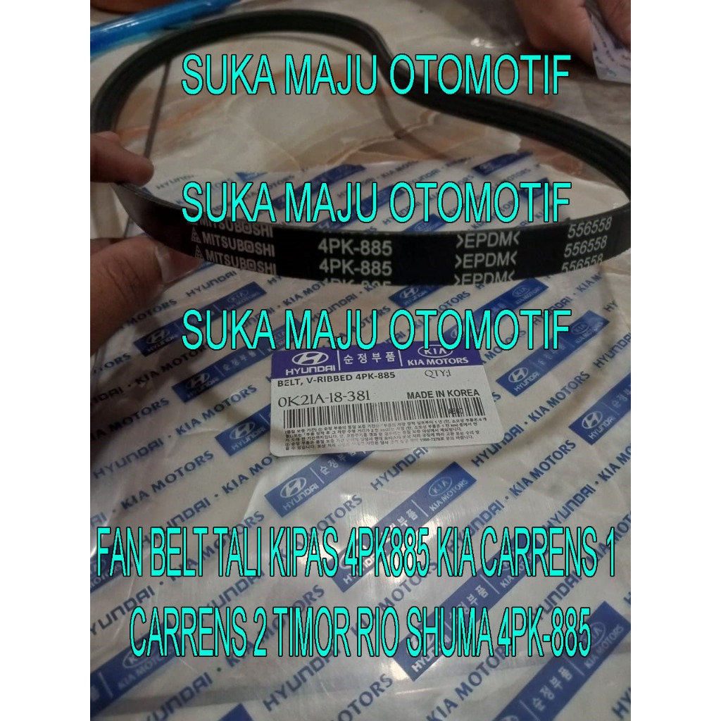fan van v belt tali kipas 4pk885 carrens 1 2 timor rio shuma 4pk-885