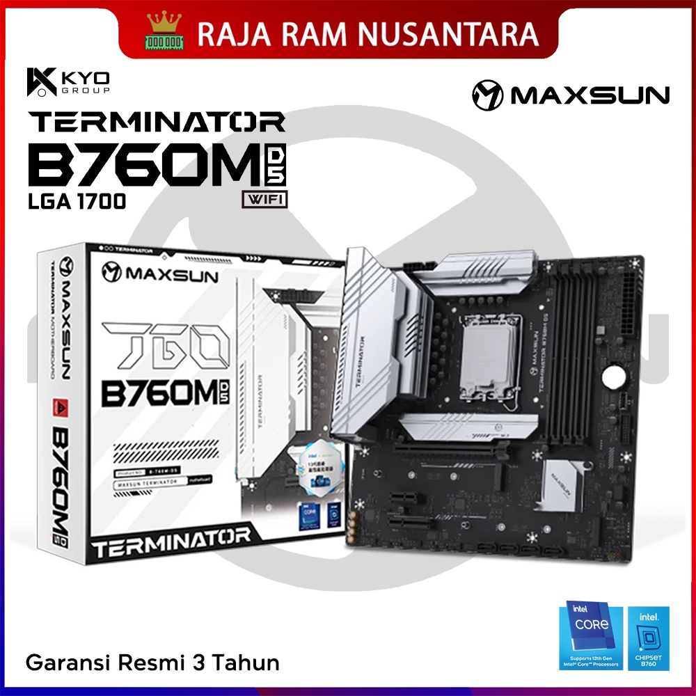MOTHERBOARD MAXSUN Terminator B760M D5 WIFI 6E DDR5 Intel LGA 1700 Micro ATX KYO Group MOBO DDR5 M-A