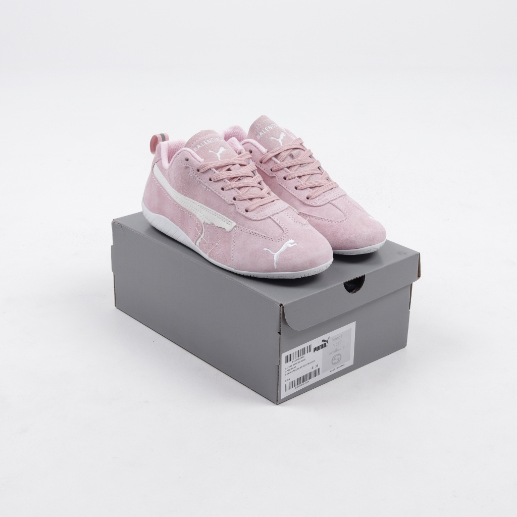 (SLKCK) Sepatu Sneakers Balenciaga X Puma Speedcat Pink White