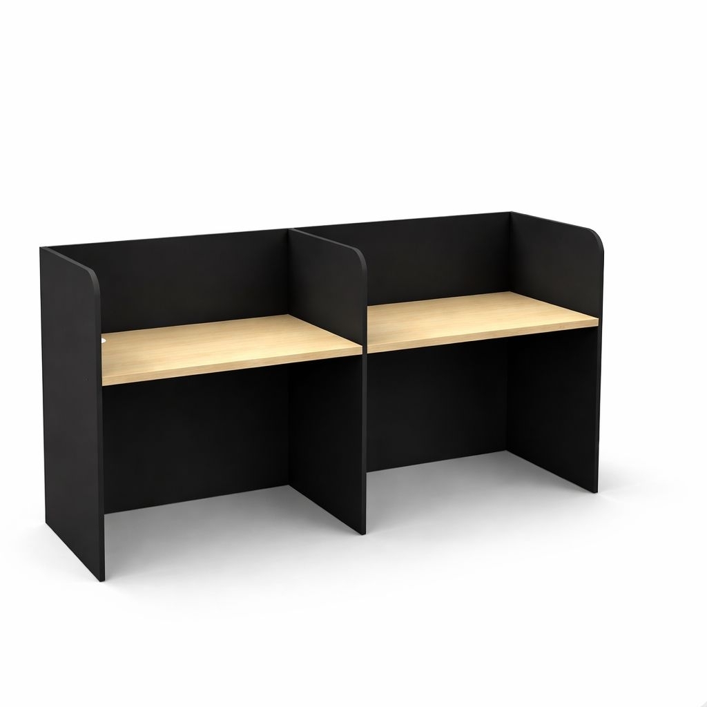 Meja Kantor Partisi Workstation Kubikal 2 orang dengan Nakas Laci [TSANIY]
