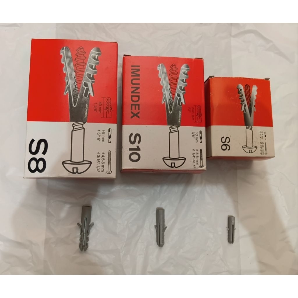 Pengencang Sekrup Viser Fisher Plastik Kuat Lentur S6 S8 S10