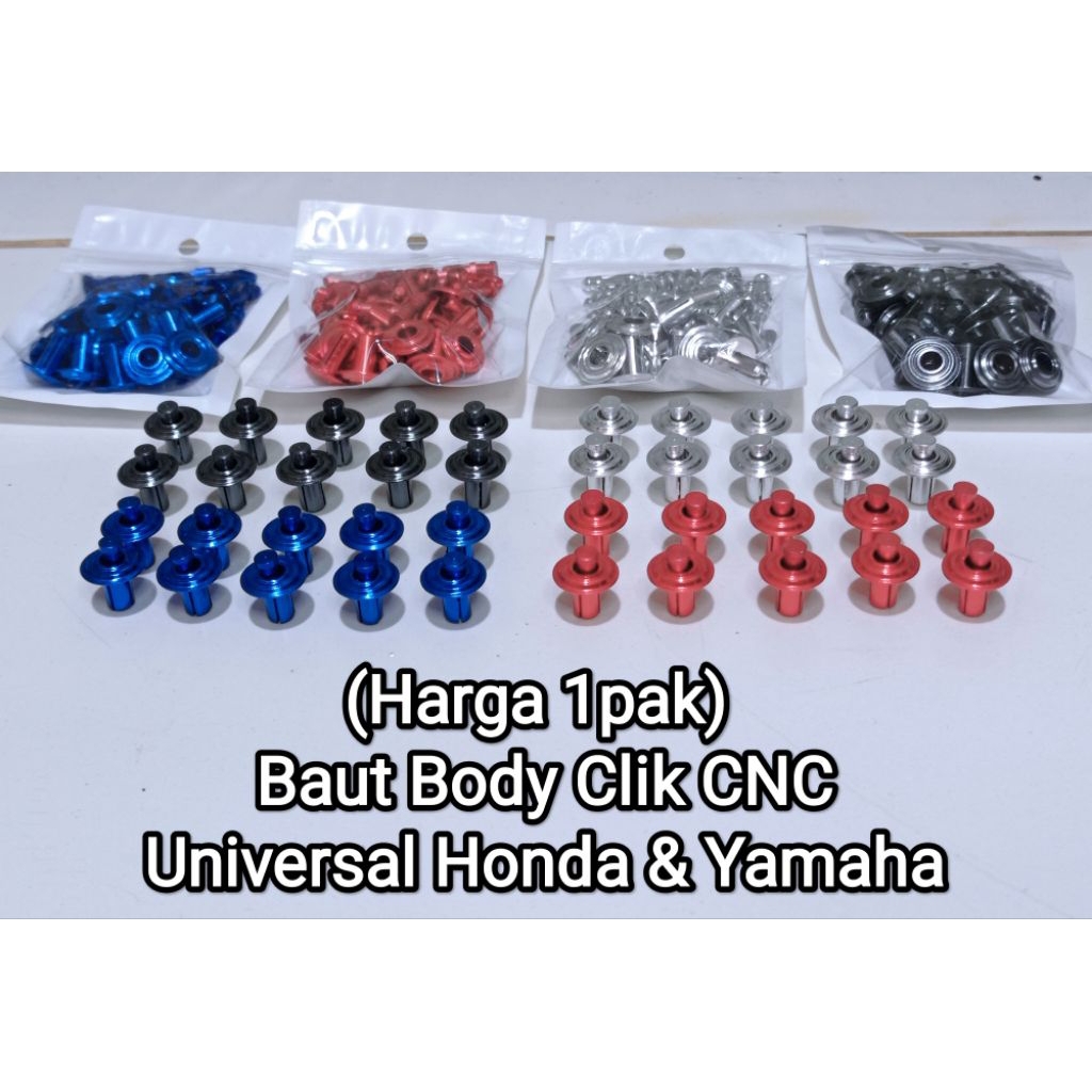 (Bisa COD) Baut Body Clik CNC Harga 1Pak(isi 10set) Baut Body Klik Stainless Probolt CNC Universal B