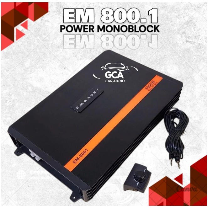 POWER MONOBLOCK EMBASSY EM-800.1 Class D