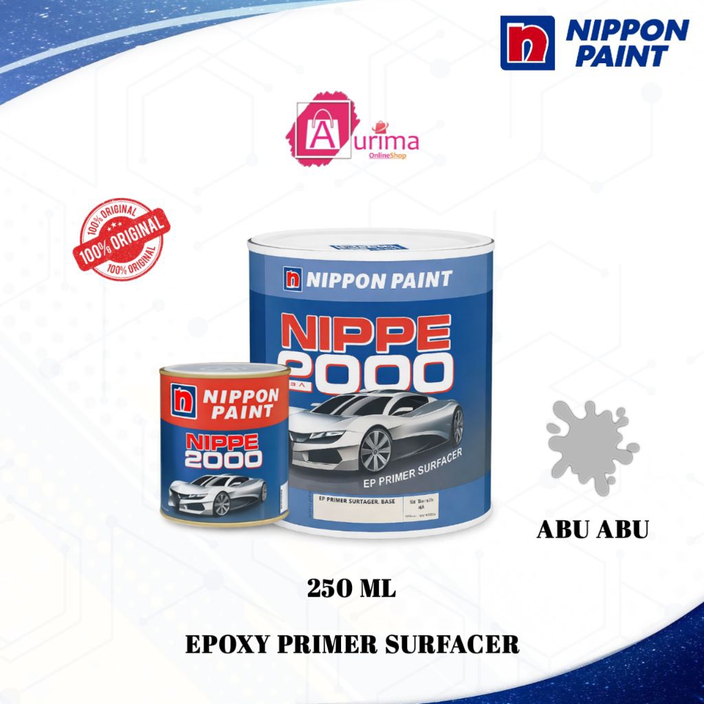 EPOXY PRIMER 2K NIPPE 2000 GREY NIPPON PAINT 250GRAM SET - CAT DASAR ANTI KARAT BERKUALITAS