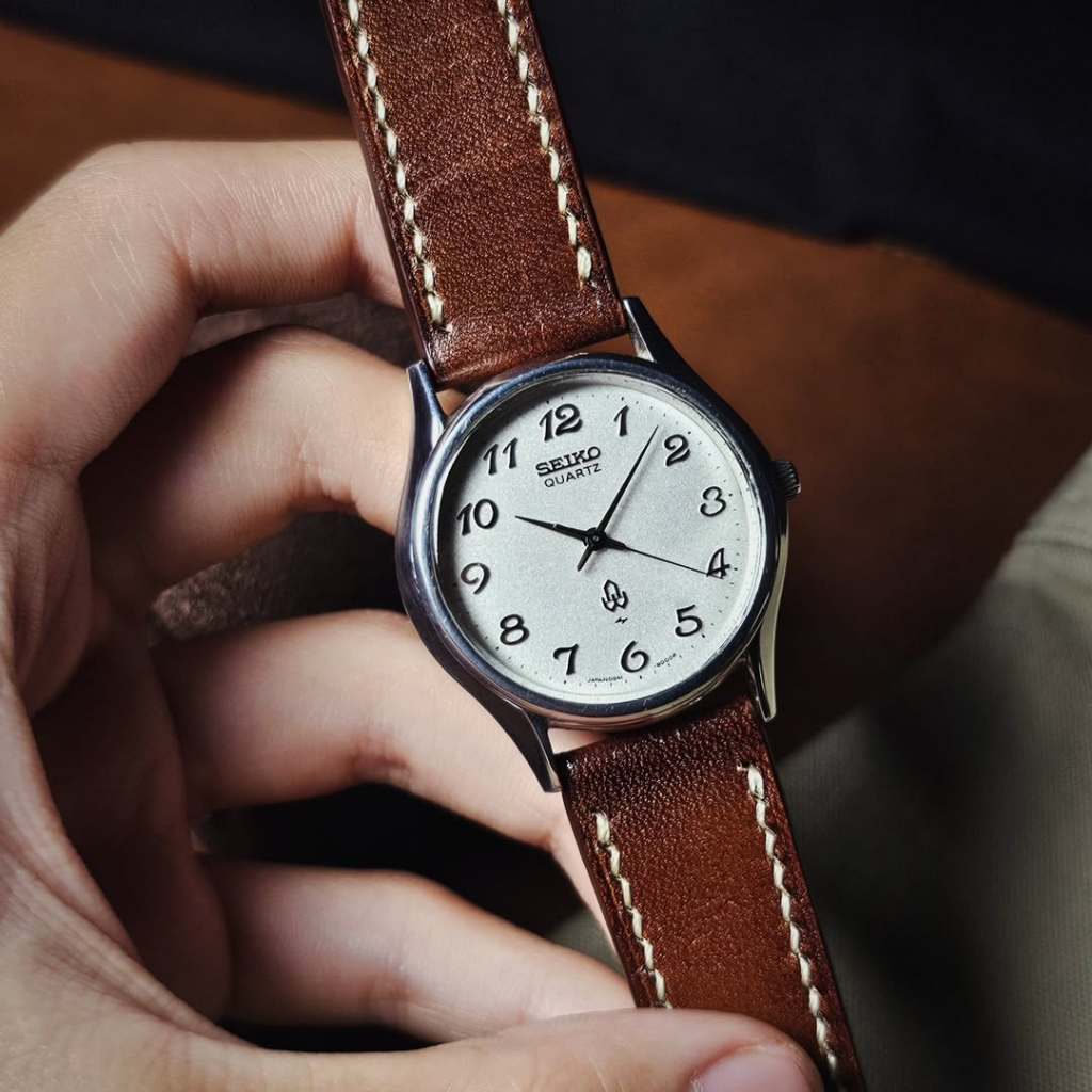 Vintage 1970s Seiko Quartz Breguet Sand Dial