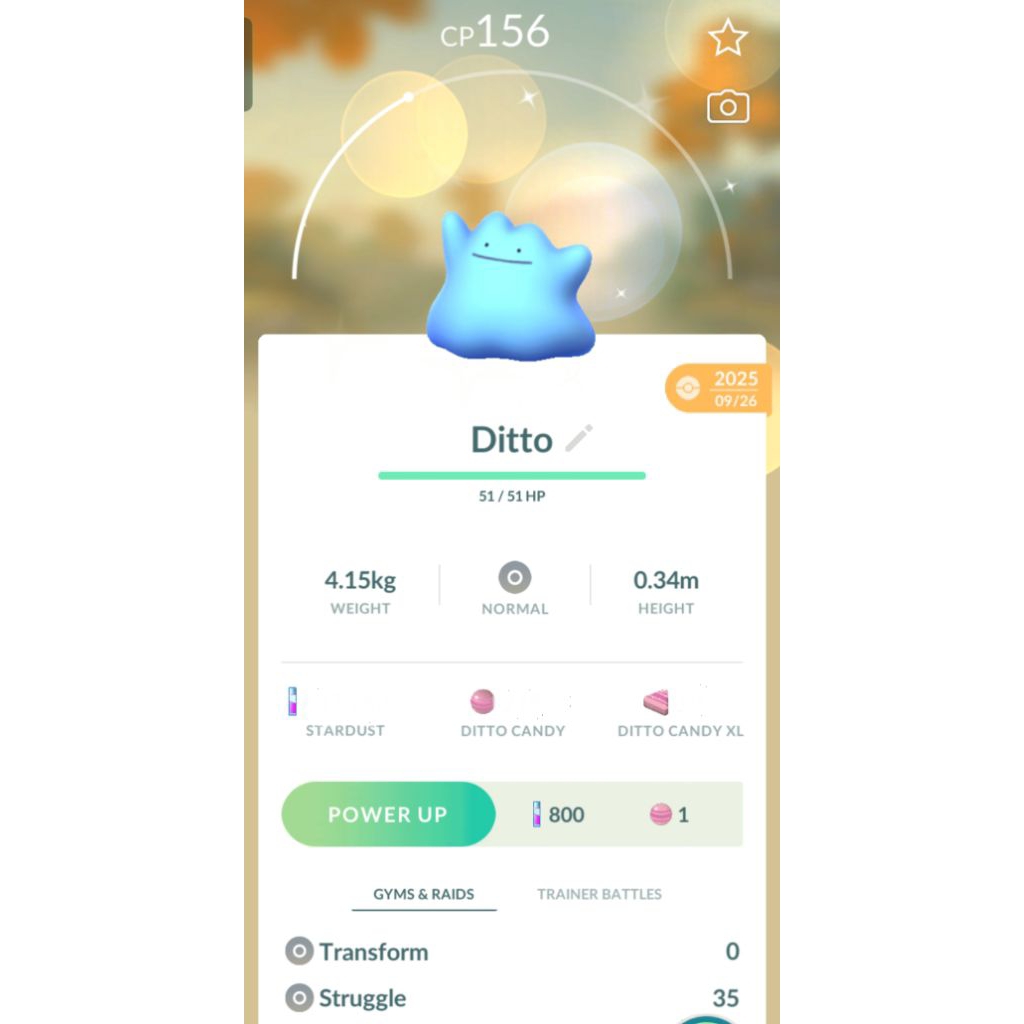 POKEMON GO - DITTO SHINY