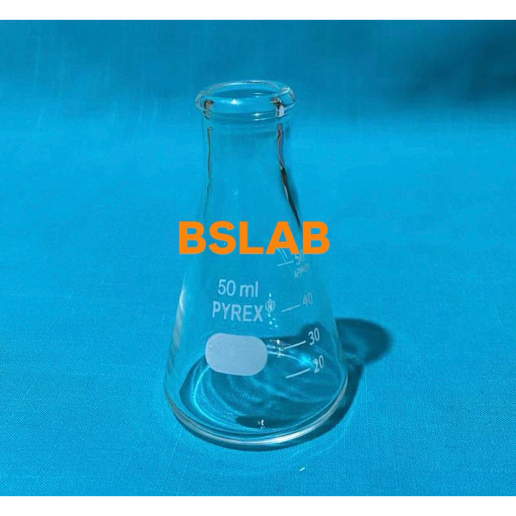 Erlenmeyer Flask 50ml, 100ml Pyrex / Labu Erlenmeyer 50ml, 100ml Pyrex / Gelas Erlenmeyer
