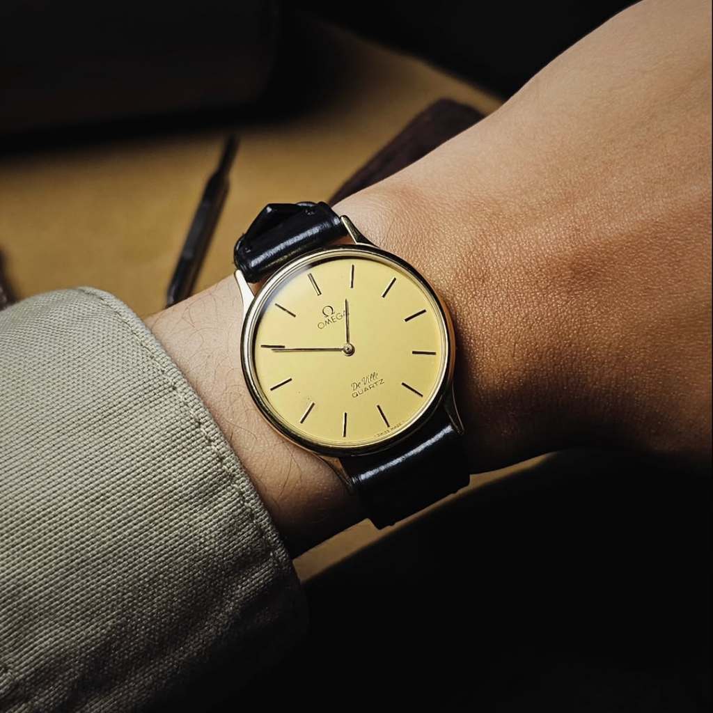 Vintage Omega De Ville Quartz Ultra Thin Dress Watch Ref. 191.0130.1