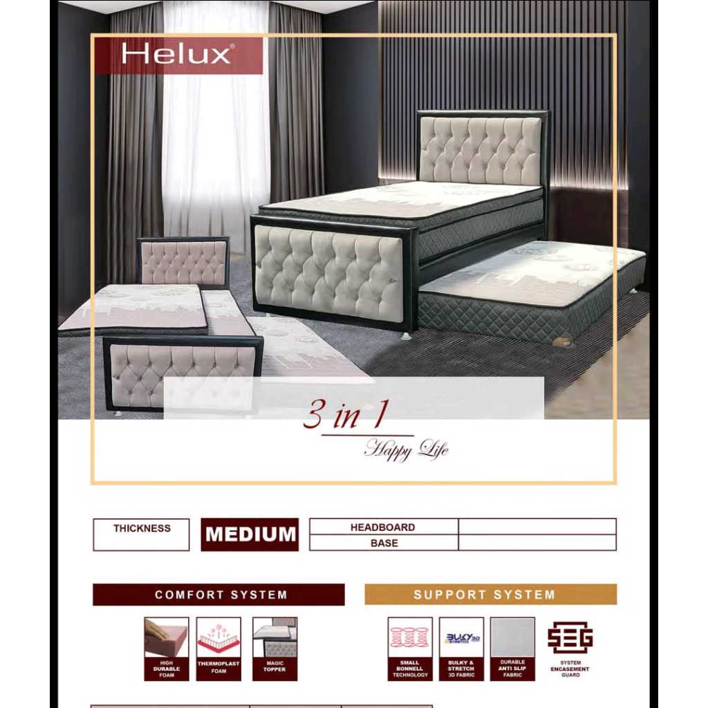 Bed Sorong 3 in 1 | Bed Sorong Helux Hercules Ocean Murah Palembang