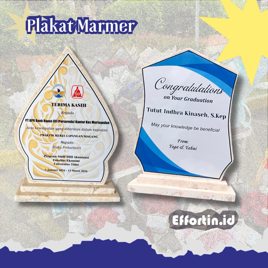 Plakat Marmer Vandel | Plakat Kenang-kenangan PKL, Magang, KKN, PPL
