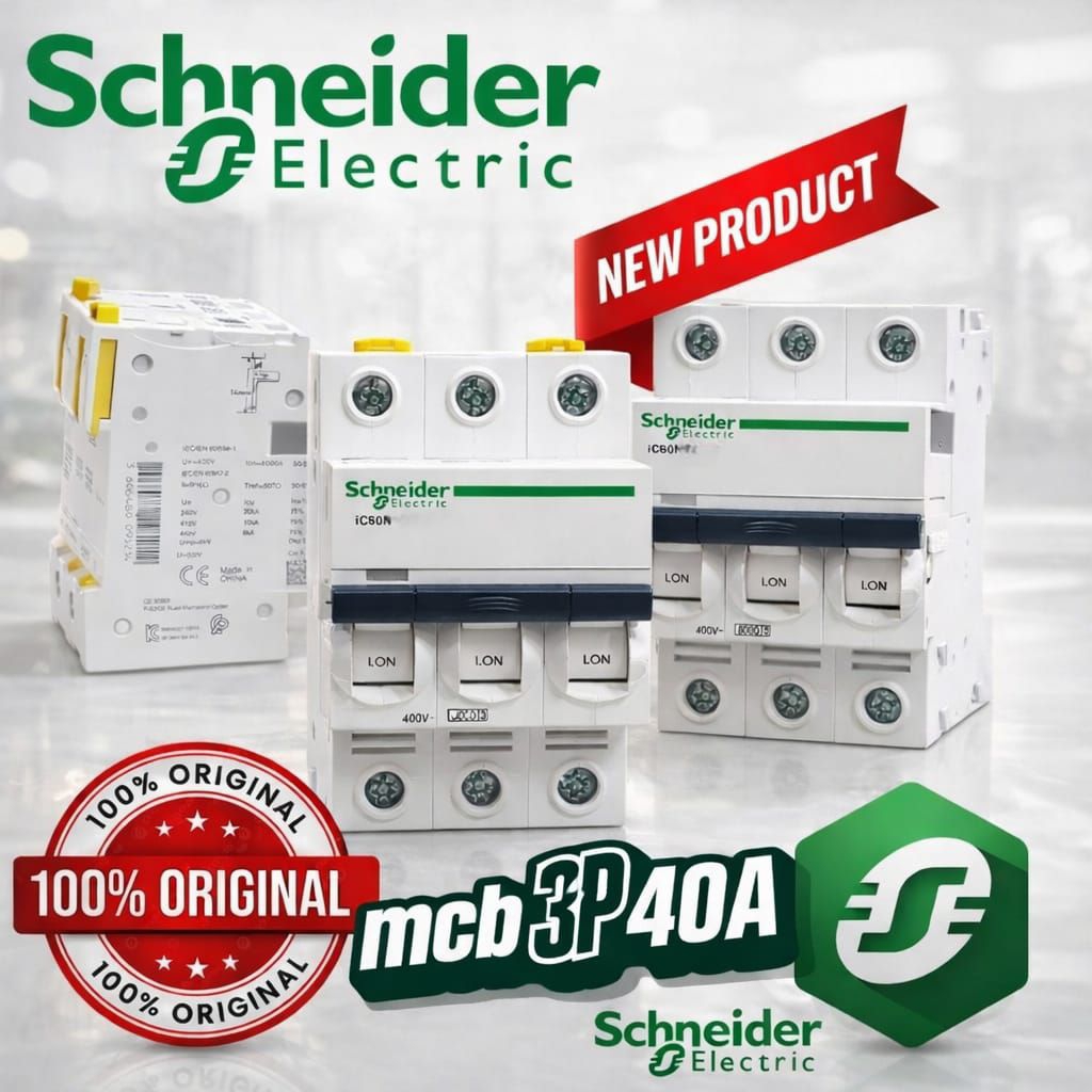 MCB Schneider original Acti9 A9F74340 3P phase 40A 40ampere mcb 3phase 40ampere mcb Schneider origin