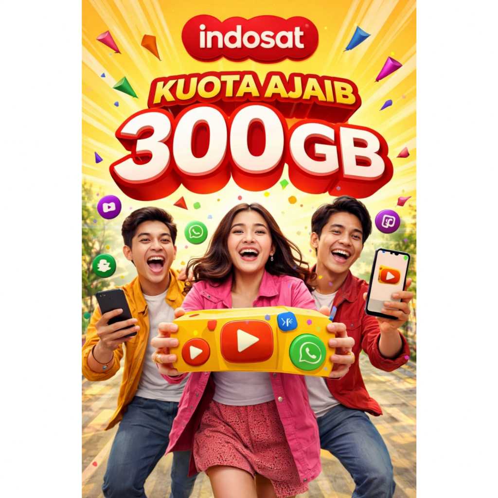 Indosat Freedom Internet 300 GB| Kouta Murah
