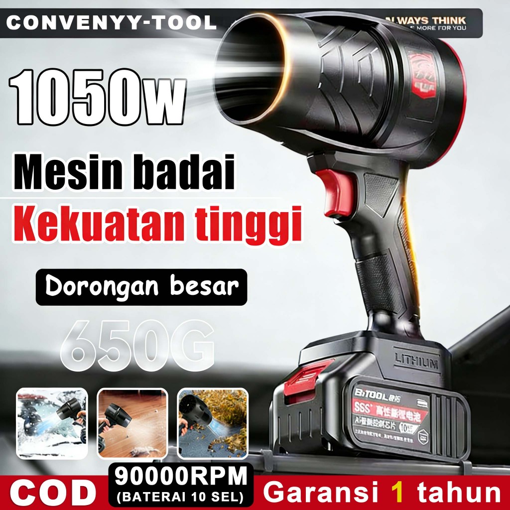 Mesin Blower Mini Portable Cordless 599Vf Brushless Jet Fan Turbo Blower Angin Blower Baterai Angin