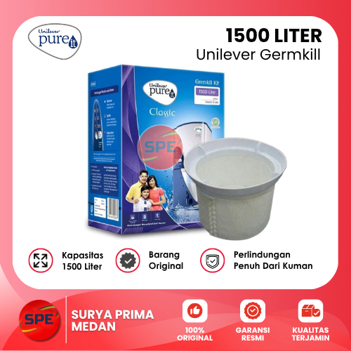 PAKET UNILEVER PURE IT GERMKILL KIT FILTER PURE IT CLASSIC 1500 LITER OBAT PURE IT GERM KILL / FILTE