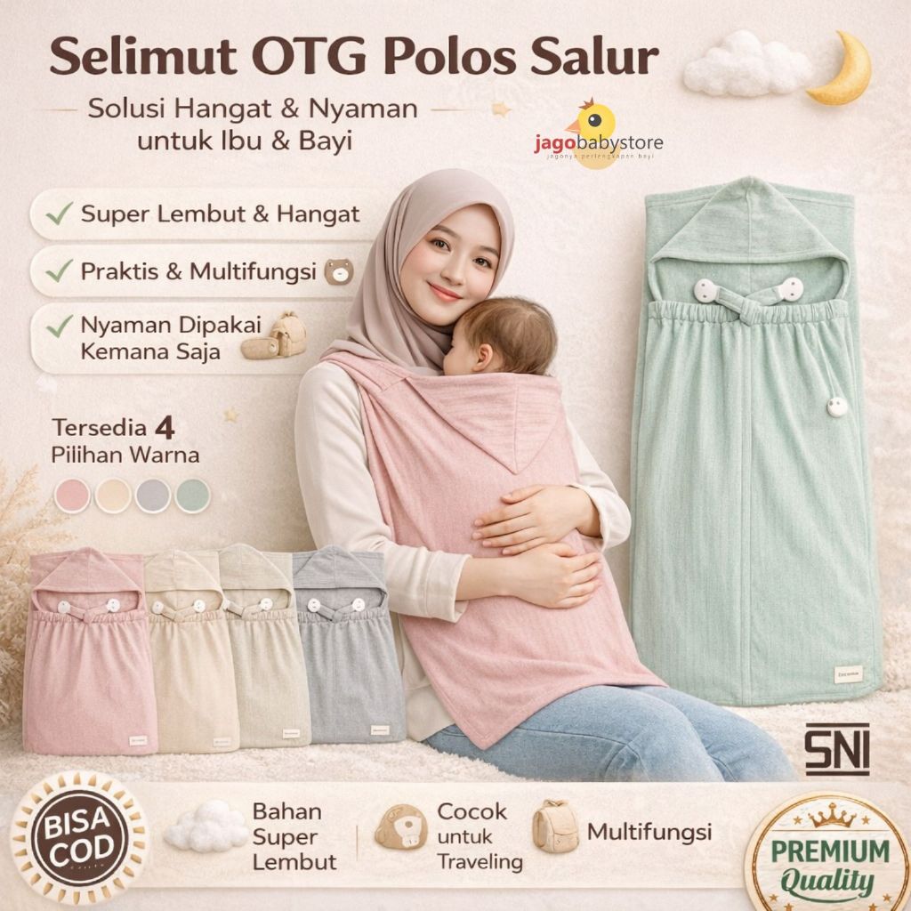 Boboko Baby Blanket SNI | Selimut + Apron + Cover Gendongan