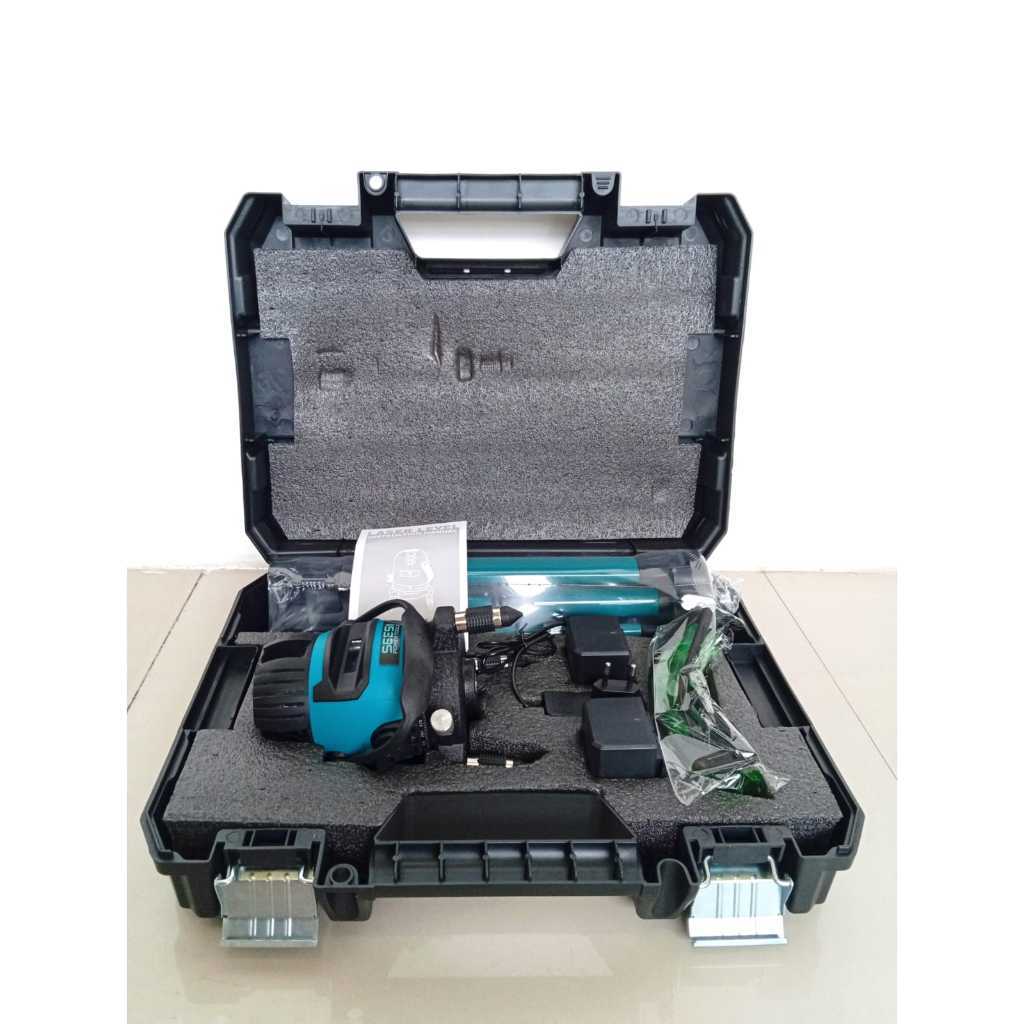 Seesii Laser Level 5 Line Self Leveling Set Lengkap Tiang Penyangga