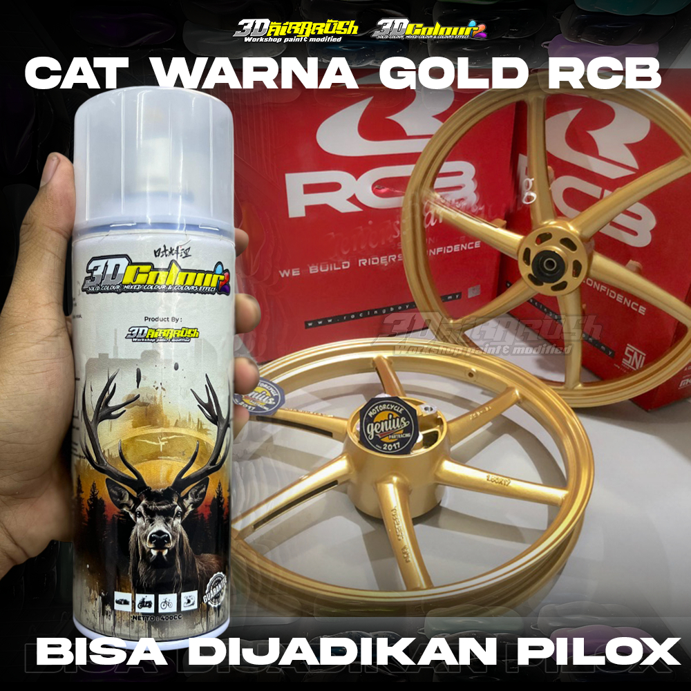 ( BISA DI JADIKAN PILOX ) CAT GOLD RCB / CAT PU WARNA ORI VELG GOLD RCB