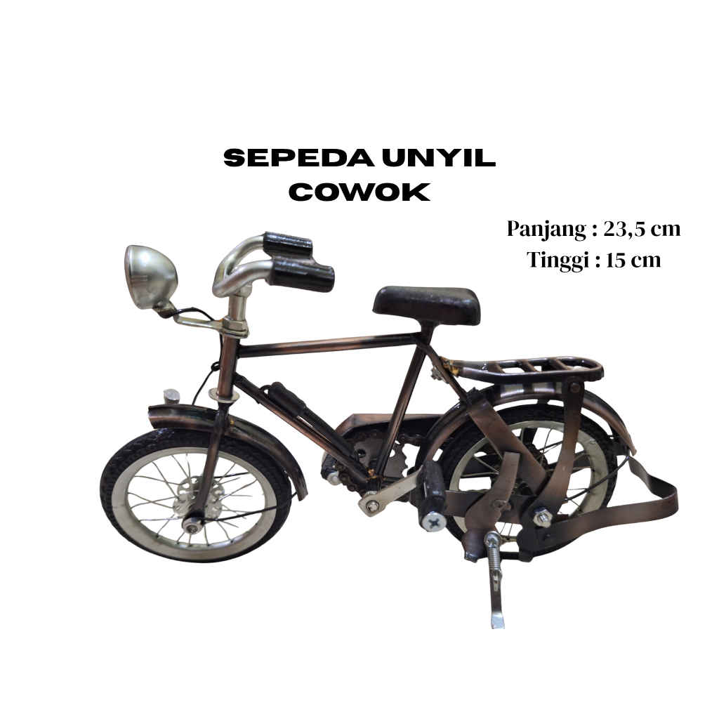 Miniatur Sepeda Onthel Unyil Cowok | Miniatur Sepeda Onthel | Hiasan Sepeda Onthel