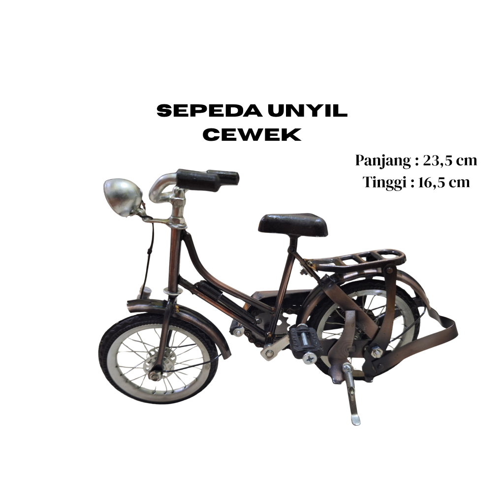 Miniatur Sepeda Onthel Unyil Cewek | Miniatur Sepeda Onthel Unyil Cewek | Hiasan Sepeda Onthel Cewek