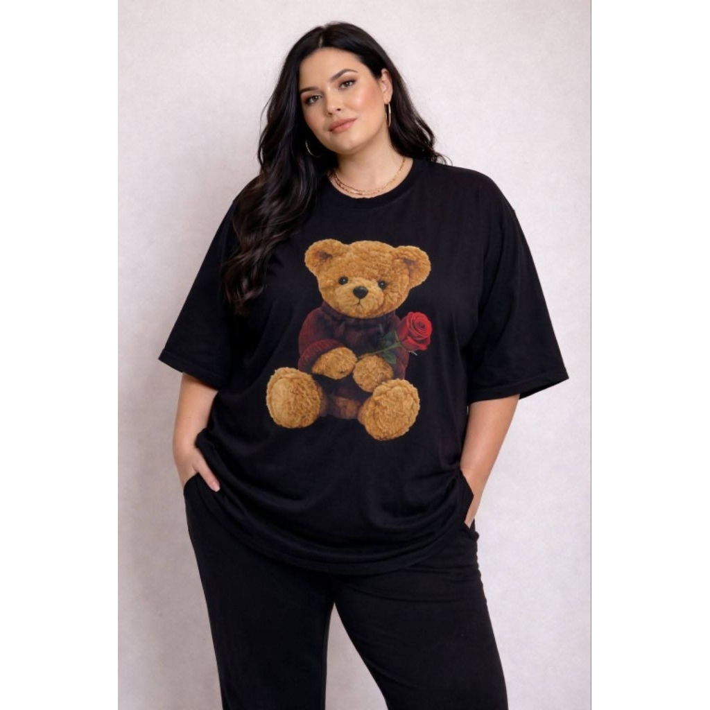 kaos wanita oversize ld 140cm