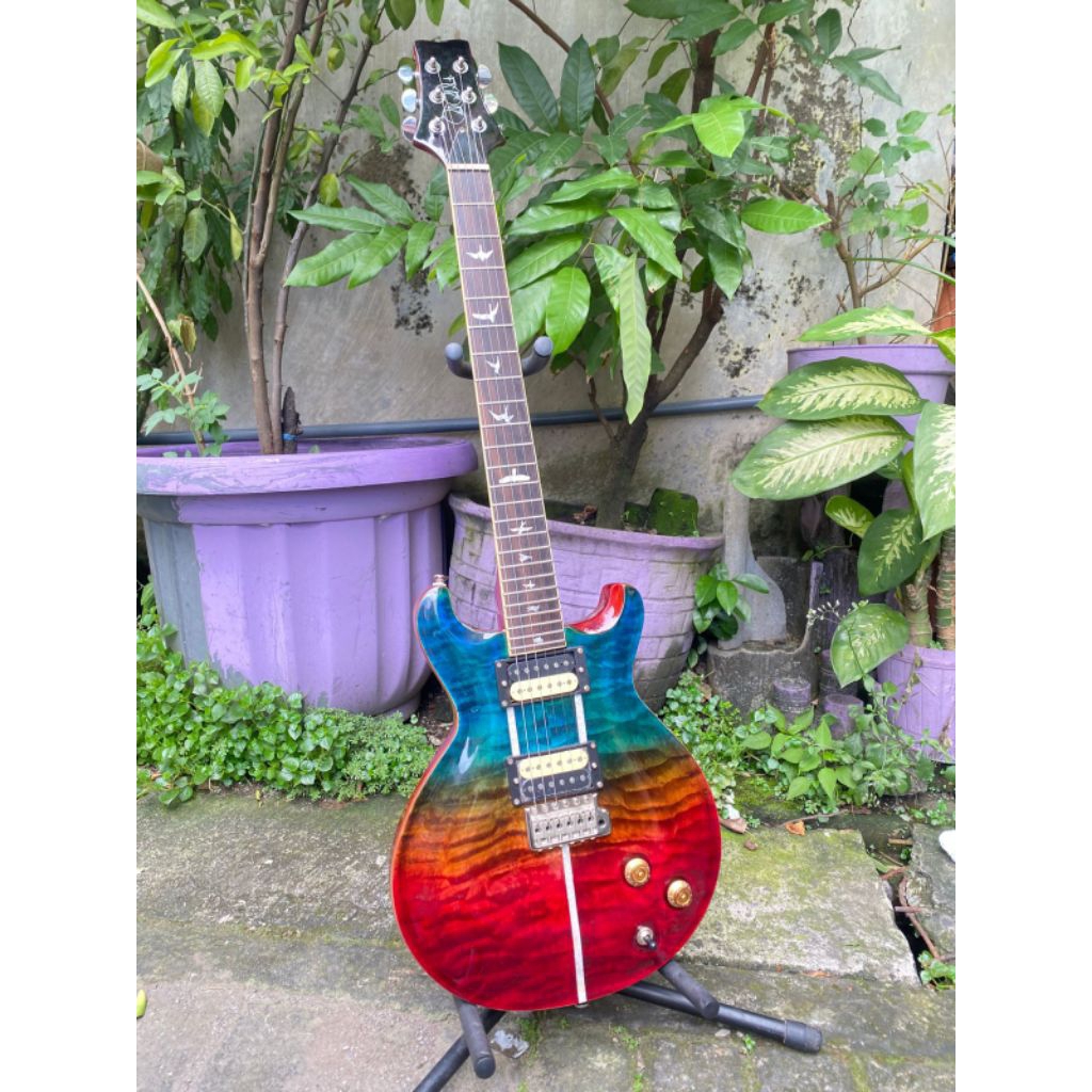 gitar PRS santana rainbow replika HQ