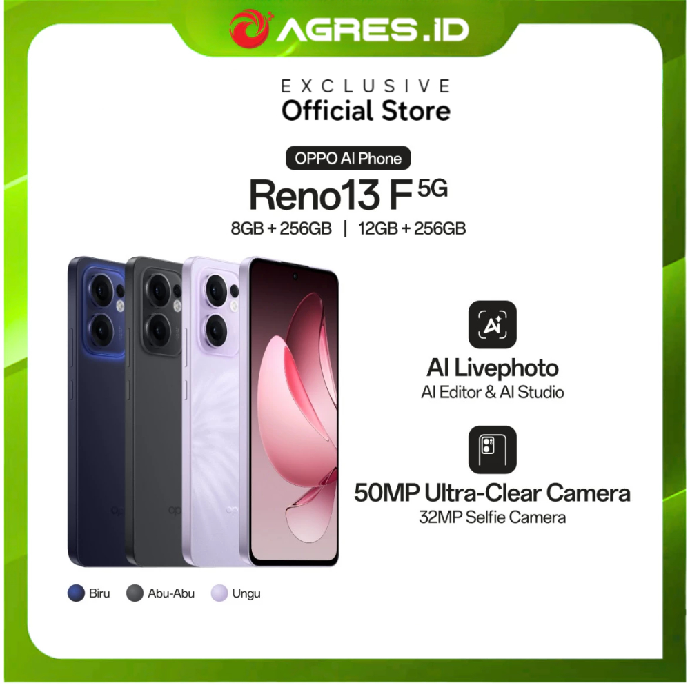 OPPO RENO 13 F 5G 12GB 256GB - Qualcomm Snapdragon® 6 Gen 1