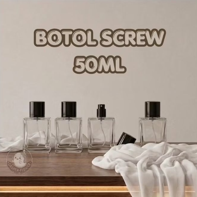 BOTOL PARFUM SCREW 50ML | BOTOL PARFUM KOSONG | DRAT