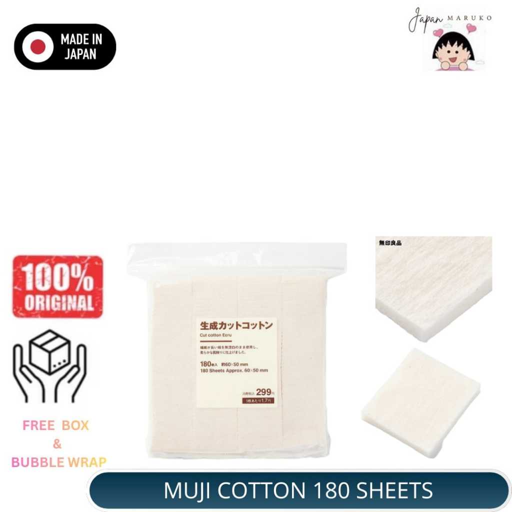 MUJI Organic Cotton Kapas Organik isi 180 Pads Original jepang