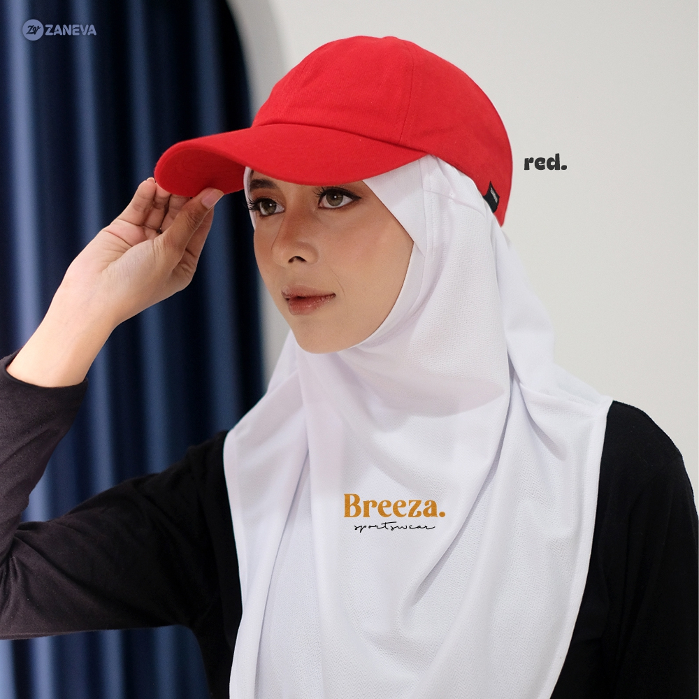 ZANEVA - BREEZA CAP Topi Olahraga Hijab Wanita Sport Hat Hijab Friendly Quick Dry Topi Gym Lari Tenn
