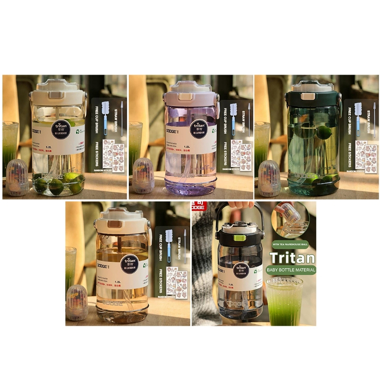 Dodge Tumbler Large Capacity Tritan Baby Bottle Material Tumbler 1.2 L