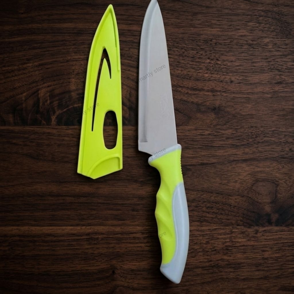 Pisau dapur stainless gagang warna / pisau dapur / panjang 34cm