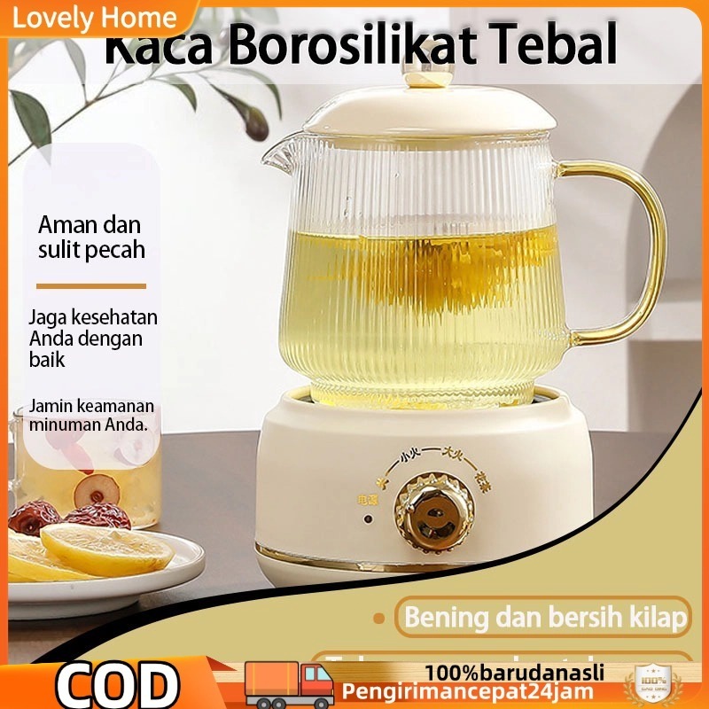 Teko Listrik Pemanas Air Aesthetic 600ml Teko Listrik Multifungsi Aesthetic Kaca Borosilikat untuk T