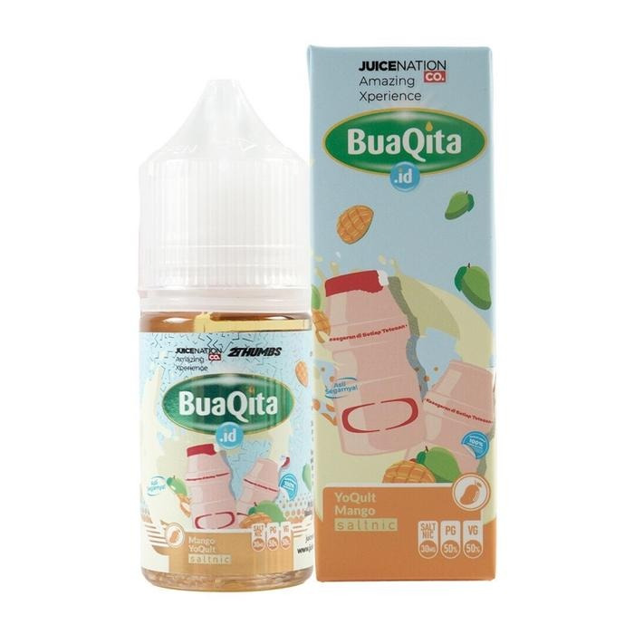 BUAQITA Yoqult Mango Saltnic 30mg 30ml Salt Nic Pods Pod Liquid Vape Buahkita
