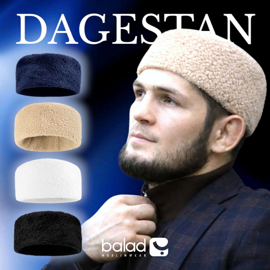 Peci Papakha Dagestan Bulu Lembut