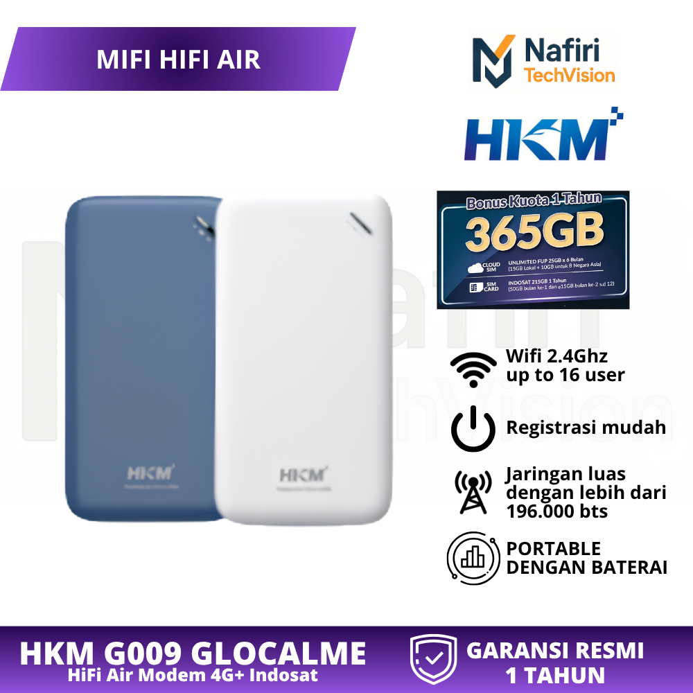 Nafiri Techvision - Modem Mifi Hkm Glocalme G009 Glocal Me Worldwide Portable Wifi Free Internet Unl