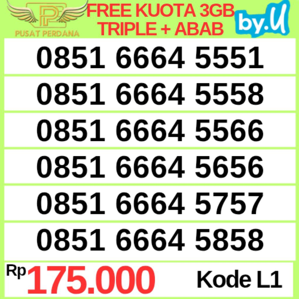 Nomor / Nomer Cantik Kartu Perdana By U Telkomsel