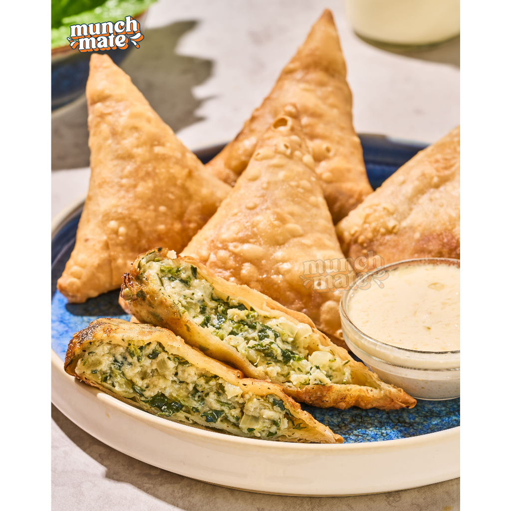 Sambosa Creamy Spinach Munch Mate / Isi 10 Pcs Frozen Snack Cemilan Siap Goreng
