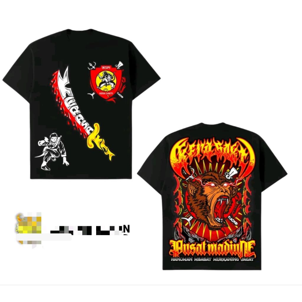 Kaos Ikspi Kera Sakti Pusat Madiun Hanoman Mbabat Murkaning Jahat Tshirt Distro Unisex